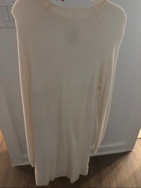 Abercrombie & Fitch Cream Ribbed Knit Top